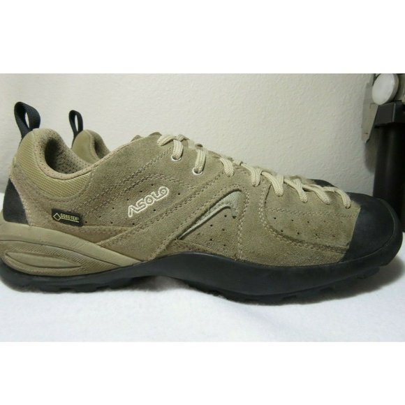Asolo Mens Khaki Suede Trail Hiking Shoe Goretex - Picture 3 of 11